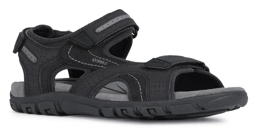 Geox - Sandalen U8224D 050AU, für Herren, Schwarz, Größe 43