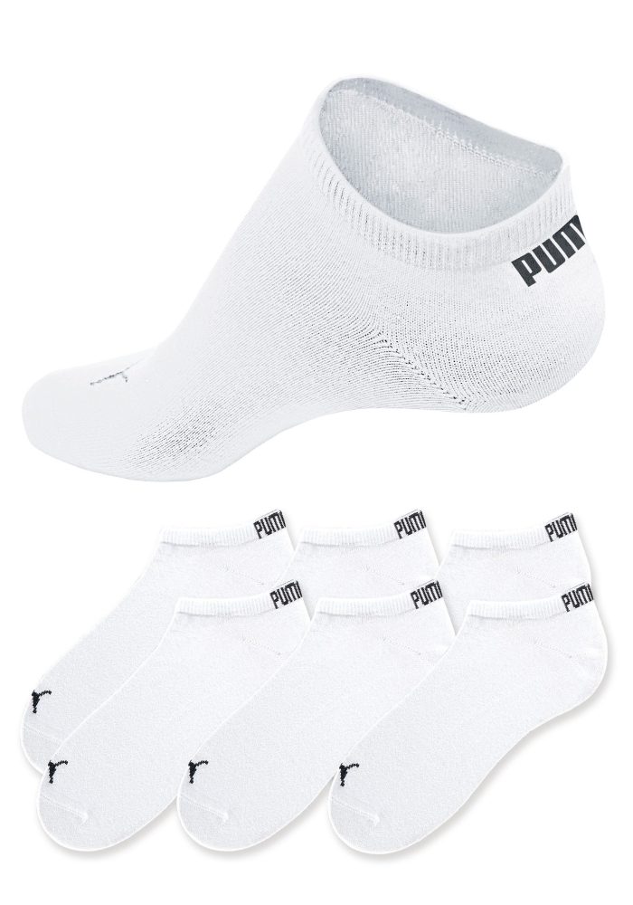 Puma - Socken  6er Pack Stretch-Sneaker Plain ECOM 6P, für Damen, Weiss, Größe 39-42