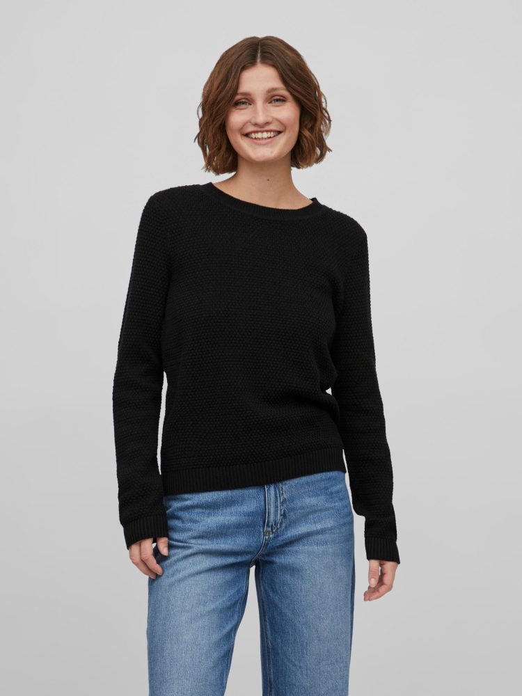 VILA - Pullover, für Damen, Black, Größe S