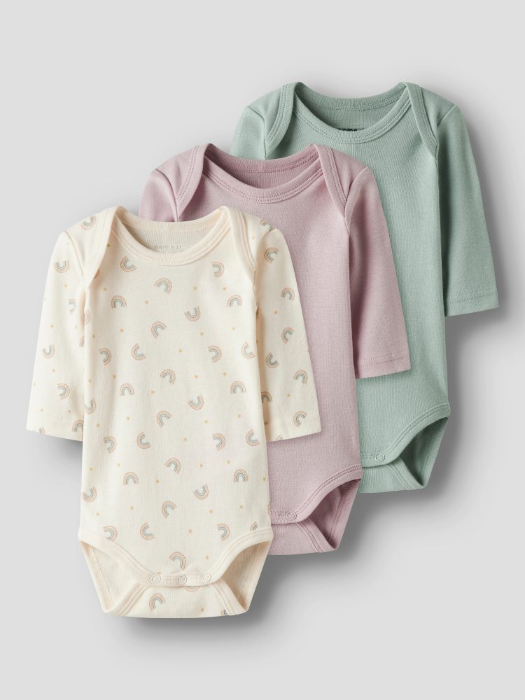 Name It - Body, 3er-Pack, 56, Multicolor