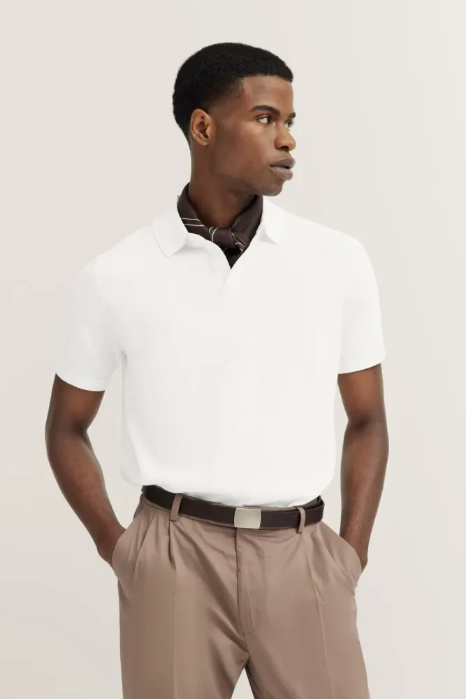 bugatti Poloshirt in feiner Strickstruktur