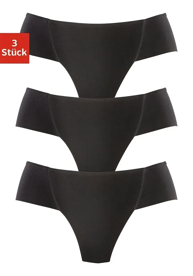 petite fleur Formstring 3er-Pack, shape wear, unifarben, Baumwollmischung