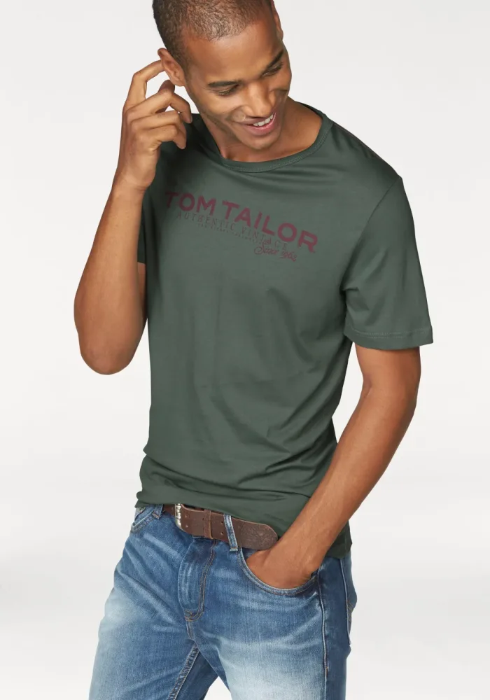 TOM TAILOR Rundhalsshirt mit Logoprint