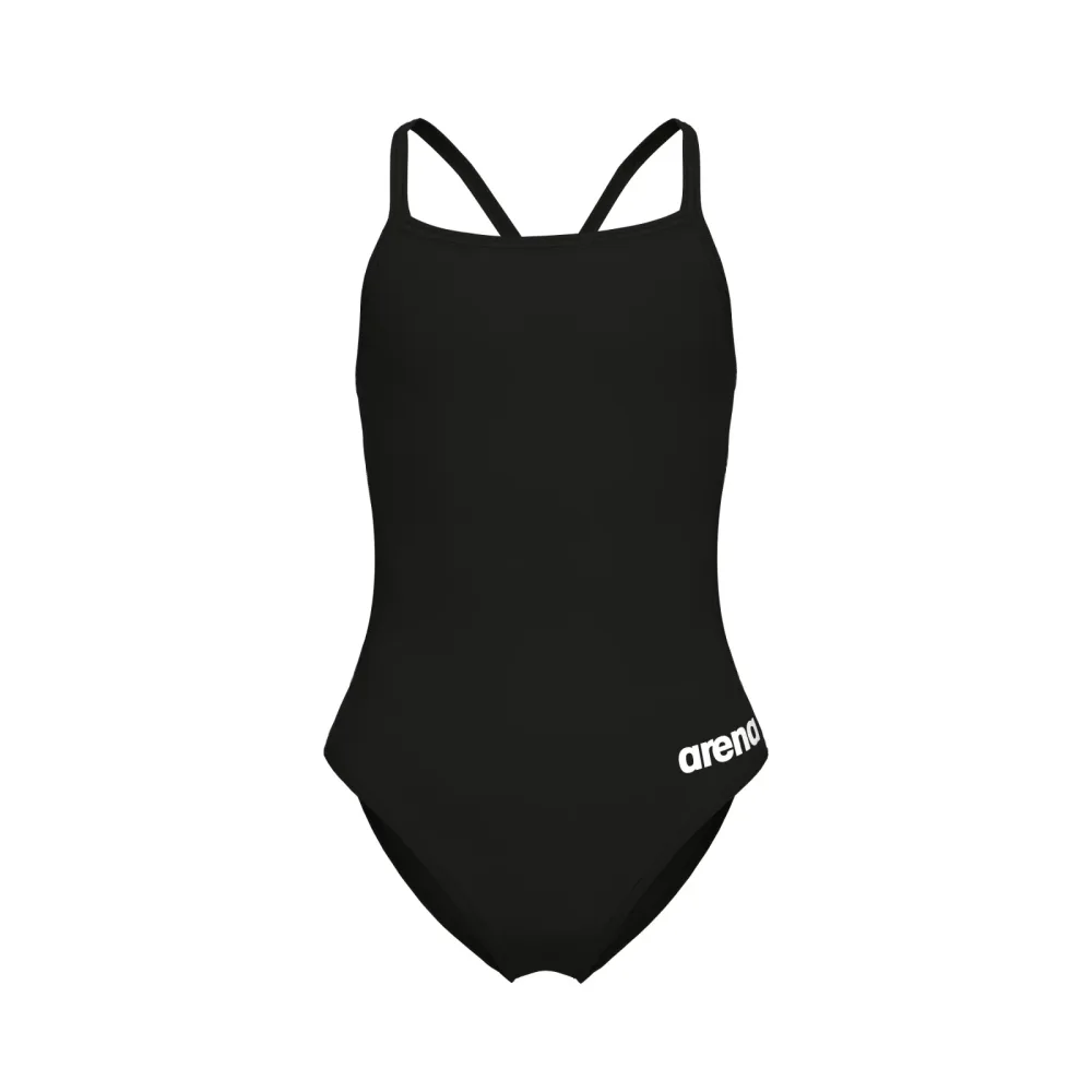 Arena Team Swimsuit Challenge Solid Badeanzug Mädchen, schwarz, Grösse: 140