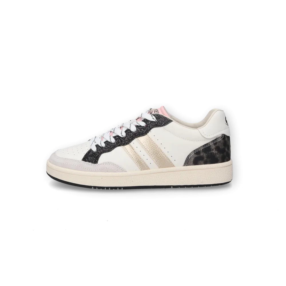 Dockers by Gerli Sneaker Schnürschuh, Retrosneaker mit Leo-Print an der Ferse
