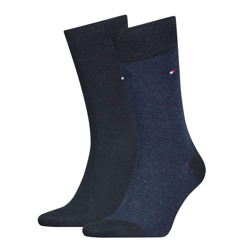 Tommy Hilfiger - Duopack, wadenlange Socken, für Herren, Marine, Größe 43-46