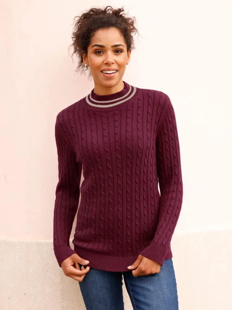 Classic Basics Stehkragenpullover 