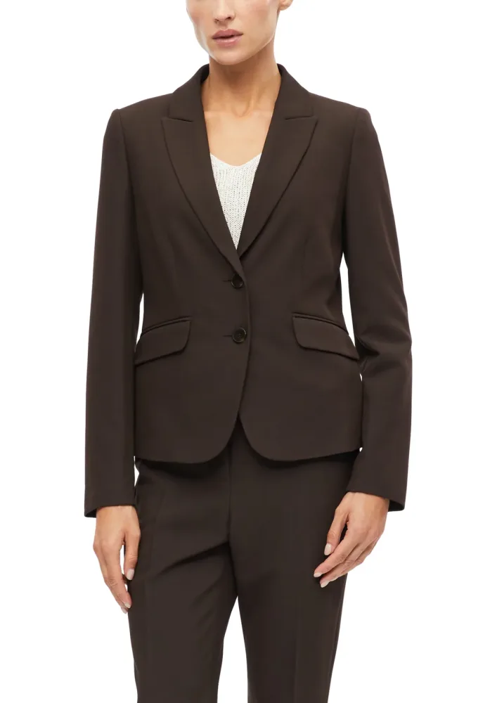 s.Oliver BLACK LABEL Blusenblazer mit Reverskragen und 2-Knopf-Verschluss