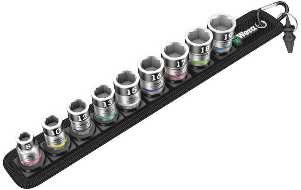 Wera Belt B 1 05003970001 Außen-Sechskant Steckschlüsseleinsatz-Set 10teilig 3/8 (10 mm)