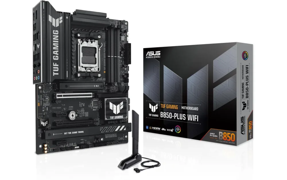 Asus TUF B850-PLUS Mainboard Sockel (PC) AMD® AM5 Formfaktor (Details) ATX Mainboard-Chipsatz AMD® B850