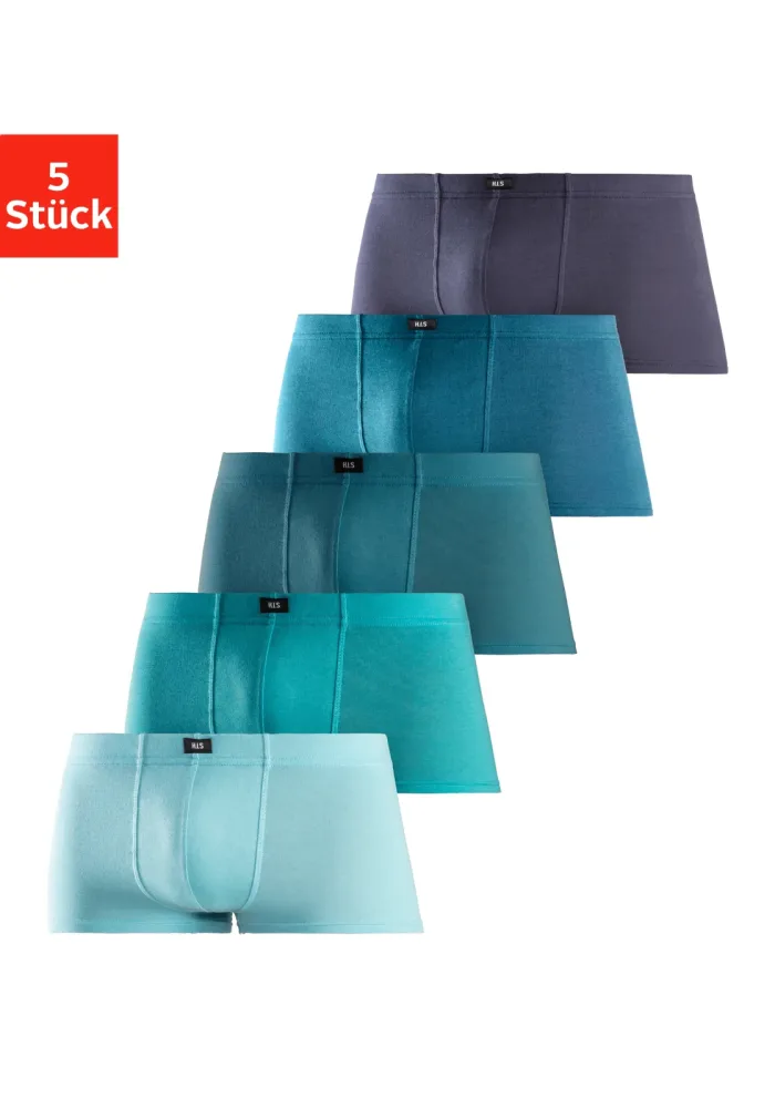 H.I.S Hipster Packung, 5 Stk. knapp sitzende Boxershorts aus Baumwollstretch