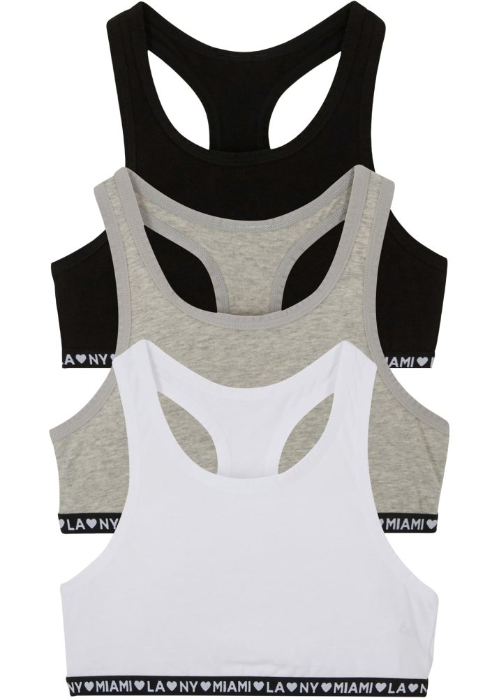 bonprix Bustier Packung, 3 Stk. mit breiten Trägern, mit breitem Gummiband unter der Brust