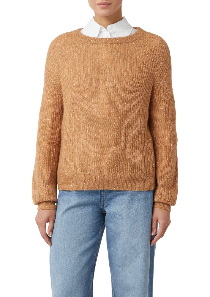 Comma - Strickpullover, für Damen, Braun, Größe 38