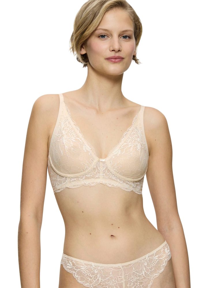 Bügelloser Bh, Unwattiert Damen Creme B/75