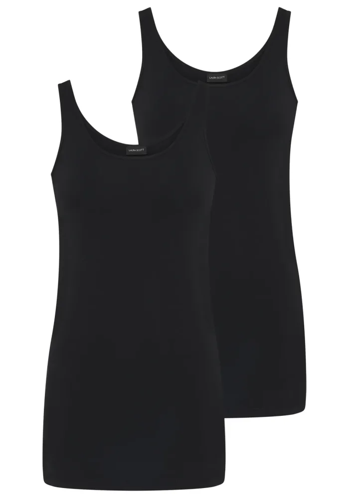 Laura Scott Longtop 2-er Pack, mit Stretchanteil