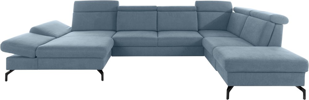 sit&more Wohnlandschaft, Fusshöhe 15 cm, inklusive Sitztiefen-, Armteil- und Kopfteilverstellung
