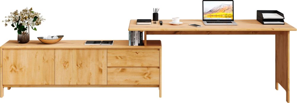 Home affaire Schreibtisch »Liva«, Breite 170-304 cm