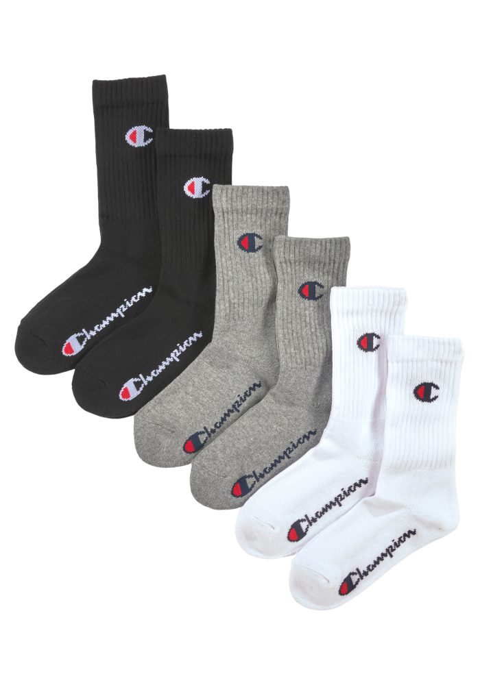 Champion - Socken  6er Pack Bequem sitzend, 31-34, Platin grau