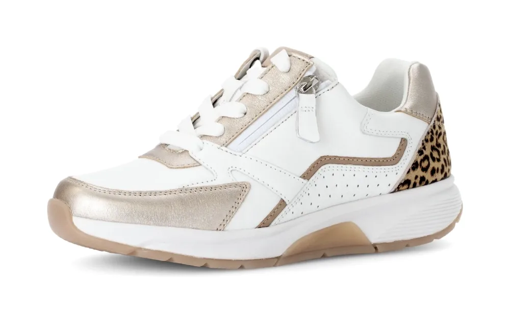 rollingsoft Keilsneaker, Freizeitschuh, Halbschuh, Schnürschuh mit Kontrastbesätzen