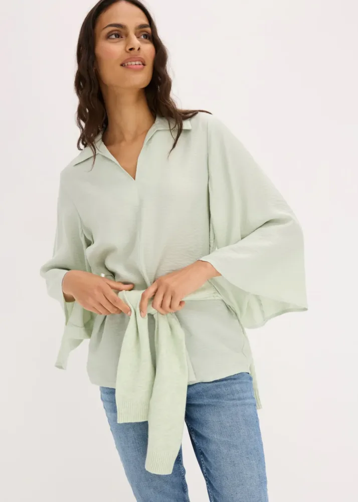 bonprix Tunikabluse aus softem Viskose-Mixgrün 52Damen