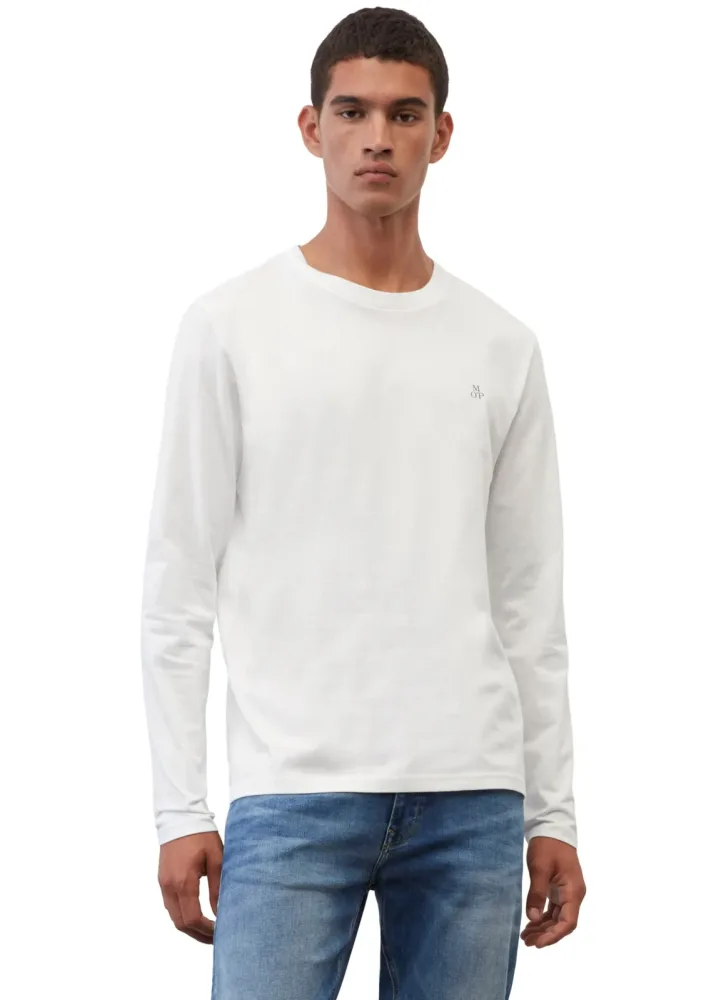 Marc OPolo Langarmshirt mit dezentem Logo-Print vorne