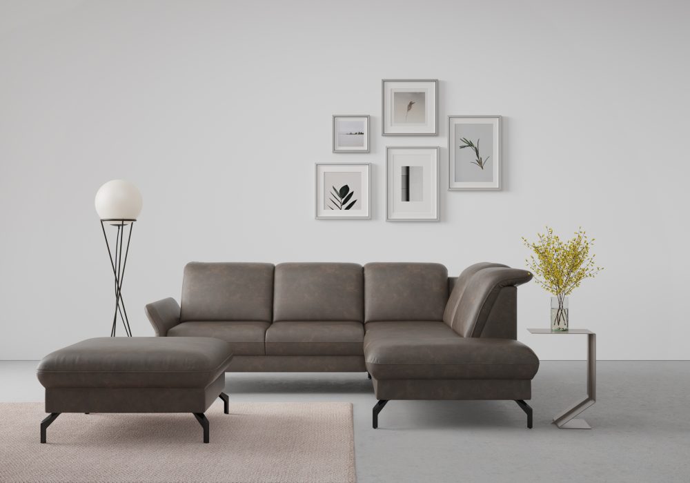 sit&more Ecksofa »Fashion«, wahlweise mit Kopfteilverstellung und Vorziehsitz, motorisch
