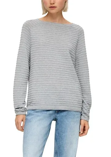QS Strickpullover mit Strukturmuster