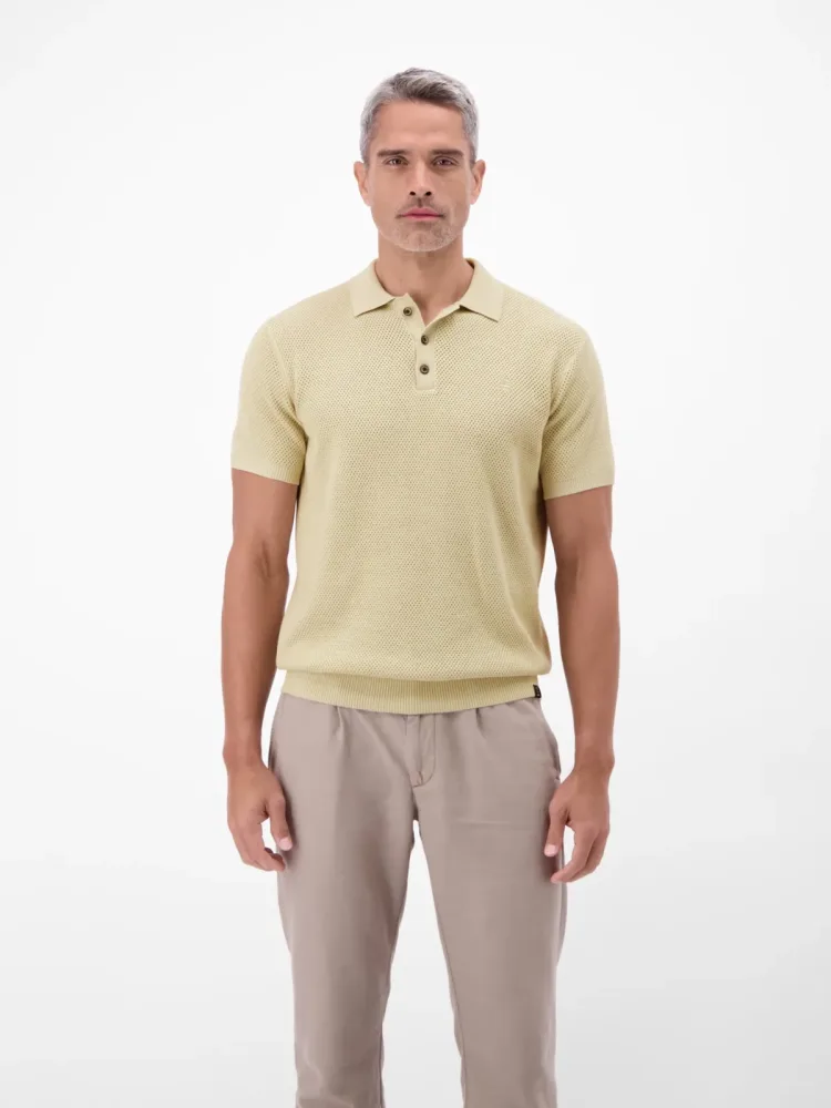 LERROS Poloshirt mit Strick-Struktur