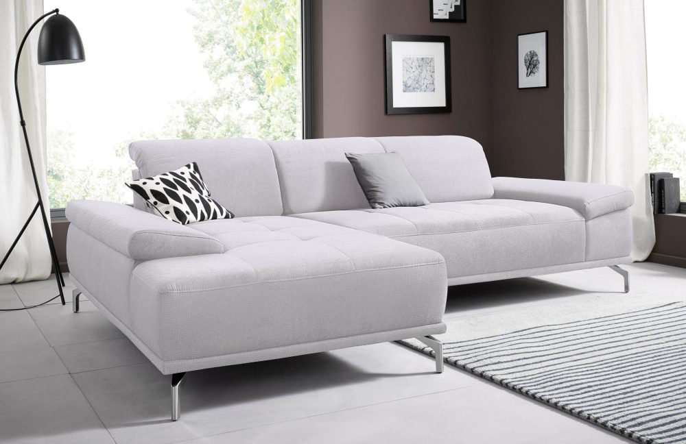 Places of Style Ecksofa »Caluna«, mit Sitztiefen- und Kopfteilverstellung