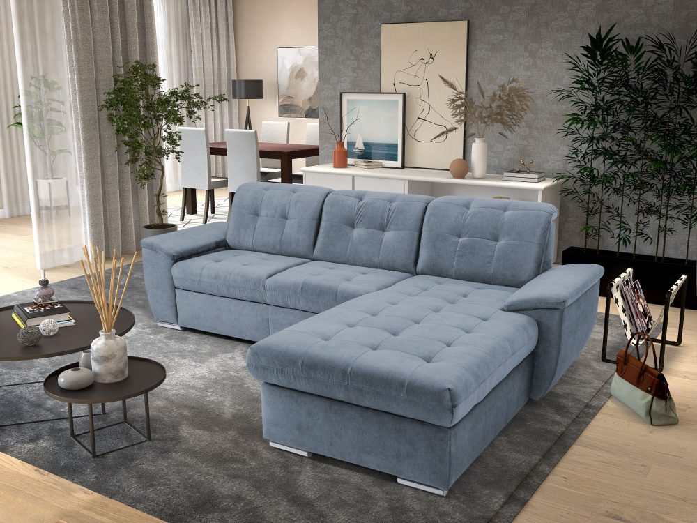exxpo - sofa fashion Ecksofa »Derby Inkl. Kopfteilverstellung, wahlw. Bett & Bettkasten, L-Form«, EXTRA an Komfort zum Relaxen, Entspannen und Wohlfühlen