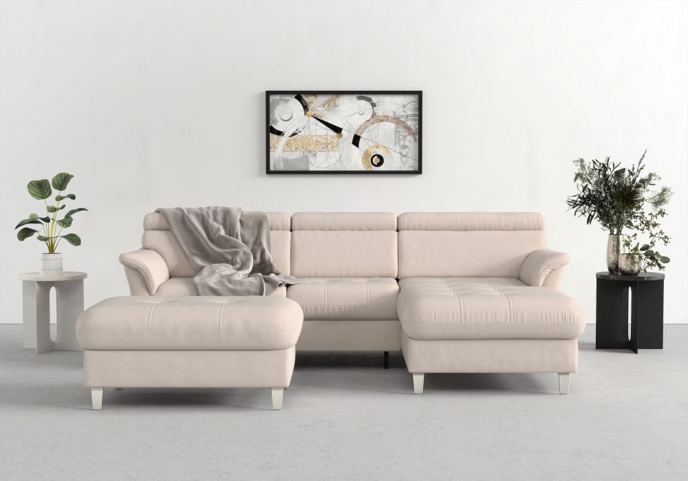 sit&more Ecksofa, inklusive Kopfteilverstellung, wahlweise mit Bettfunktion und Bettkasten