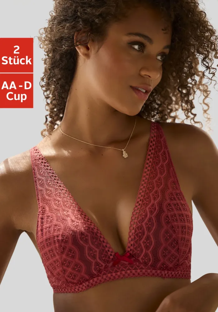 petite fleur Push-up-BH Packung, in modischem High-Apex Schnitt