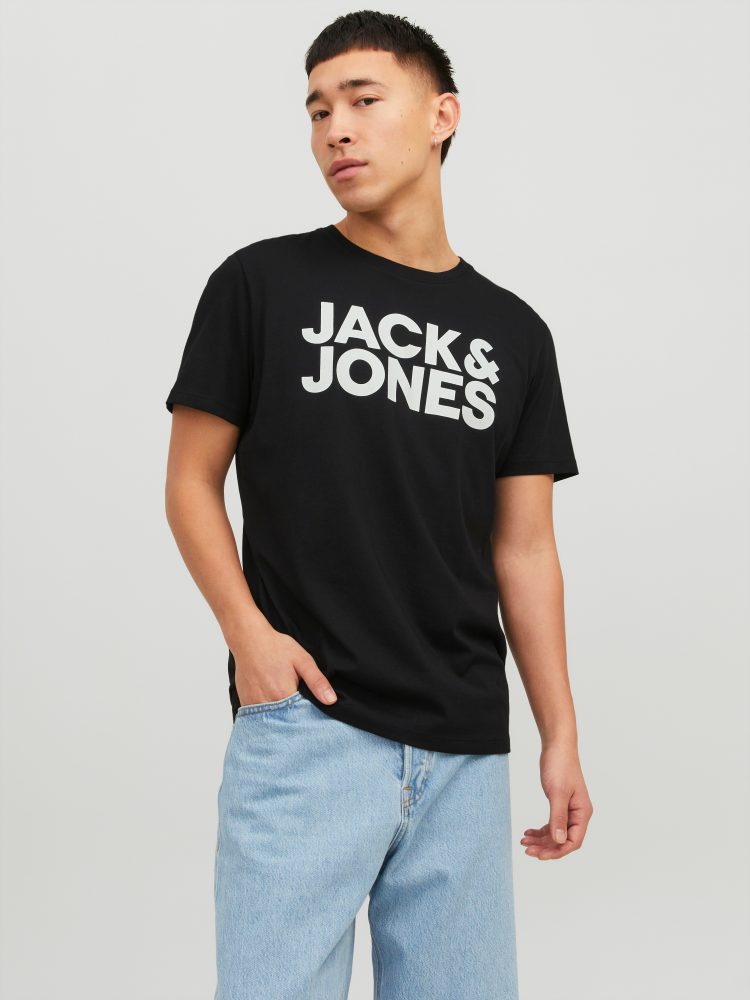 Jack & Jones - T-Shirt, für Herren, Schwarz/Weiss, Größe XL