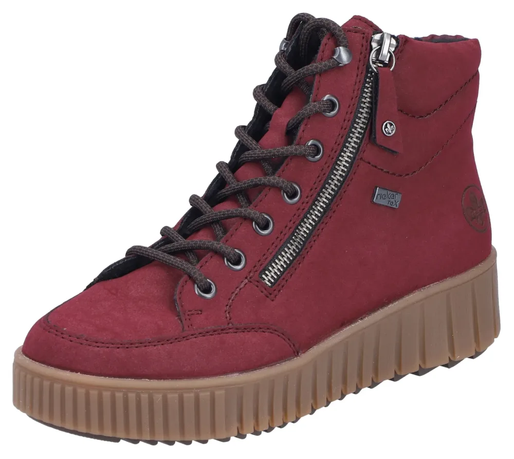 Rieker Winterboots Plateaustiefelette, Schnürboots mit Warmfutter und TEX-Ausstattung