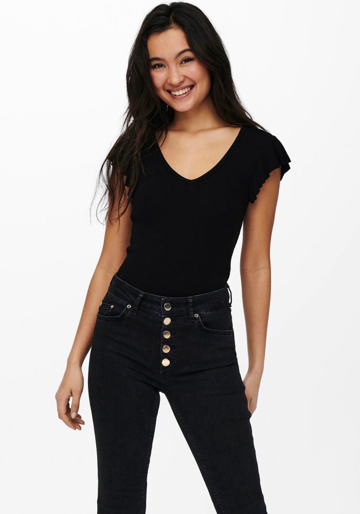 Only - T-Shirt, für Damen, Black, Größe M
