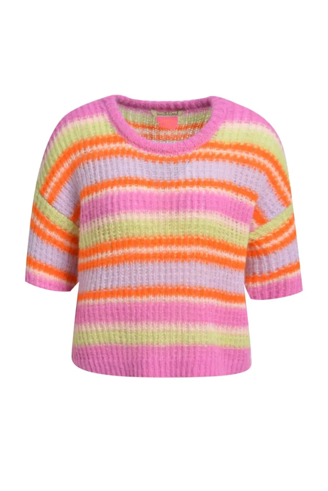 Smith & Soul Strickpullover in Halbarm-Länge, Streifendesign