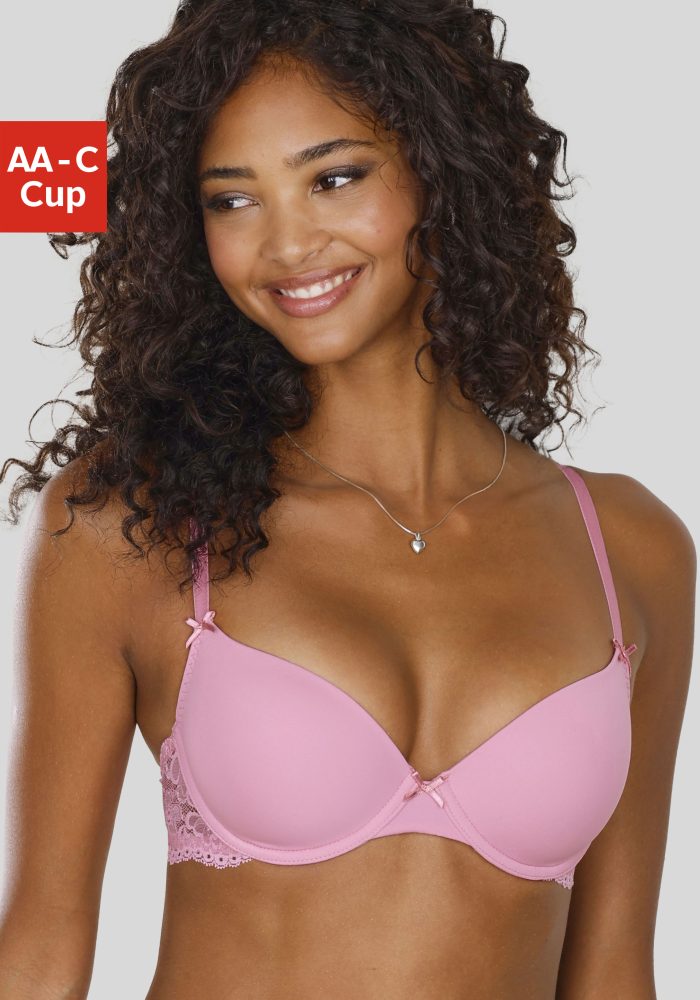 Nuance by Lascana Schalen-BH im Rücken aus Spitze, Cups aus Microtouch, Dessous