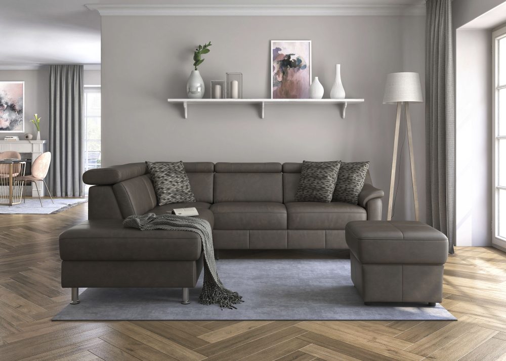 sit&more Ecksofa »Freetown«, inklusive Kopfteilverstellung und komfortablem Federkern, wahlweise mit Bettfunktion und Stauraum