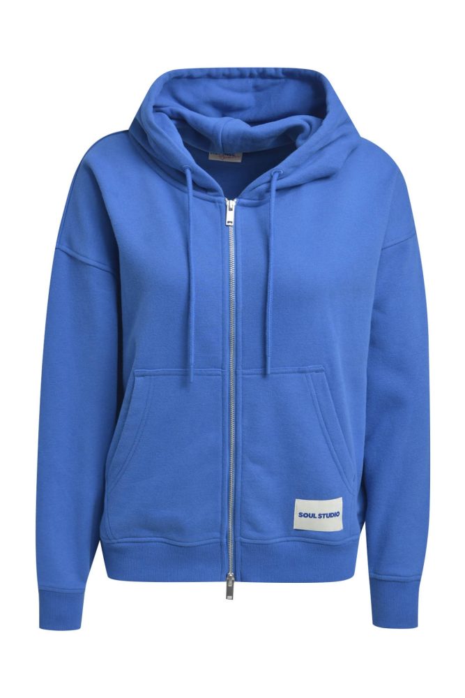 Smith & Soul Kapuzensweatjacke mit Rückenprint & überschnittenen Schultern