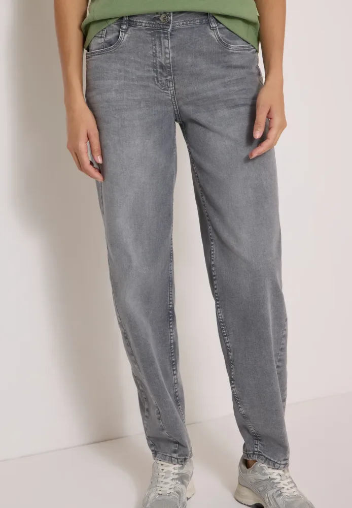 High Waist Barrel Leg Jeans im Loose Fit