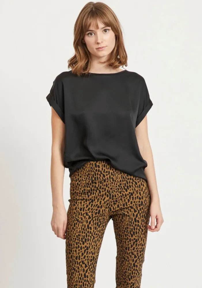 VILA - T-Shirt, für Damen, Black, Größe 38