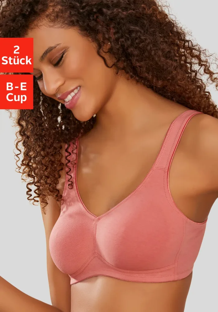 petite fleur Soft-BH Packung, ohne Bügel, Baumwolle – auch ideal für grosse Grössen, bequemer BH