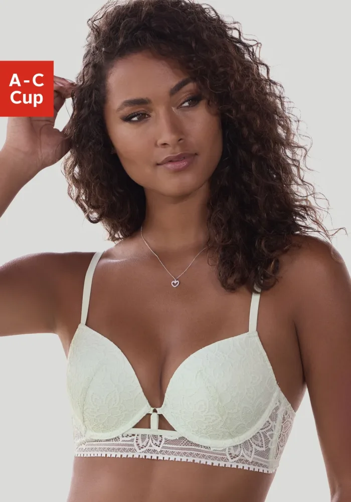 LASCANA Push-up-BH mit Bügel aus floraler Jacquardspitze, sexy Dessous