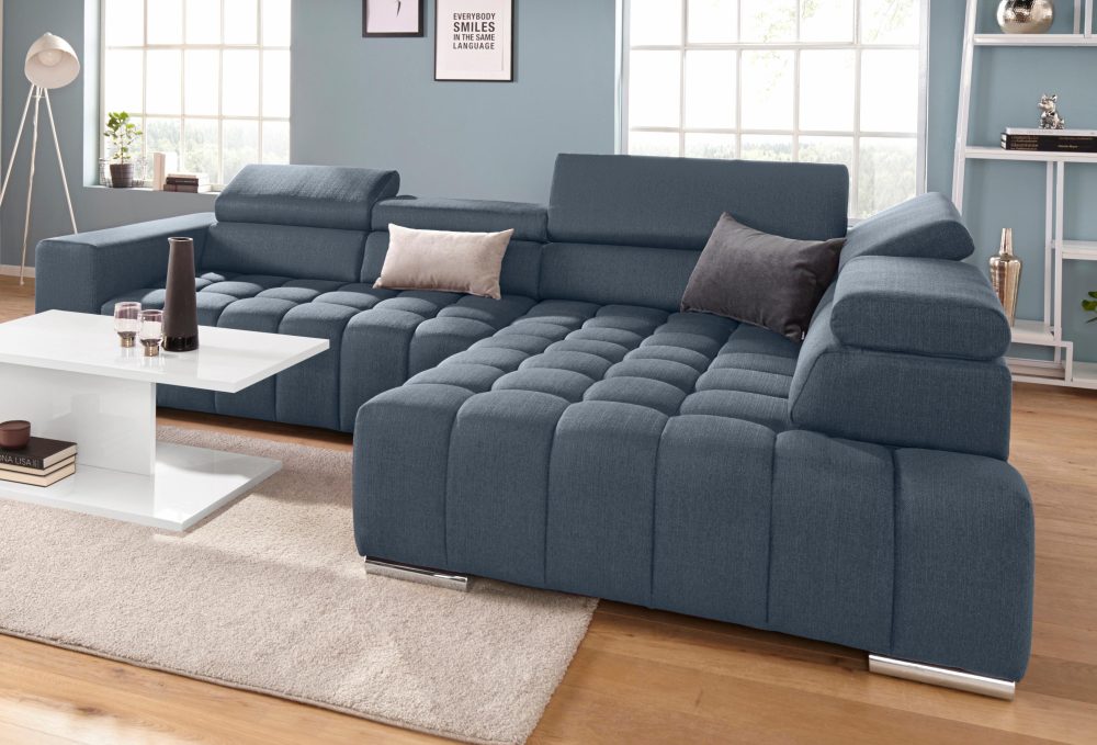 exxpo - sofa fashion Ecksofa, mit Kopf- bzw. Rückenverstellung, wahlweise mit Bettfunktion