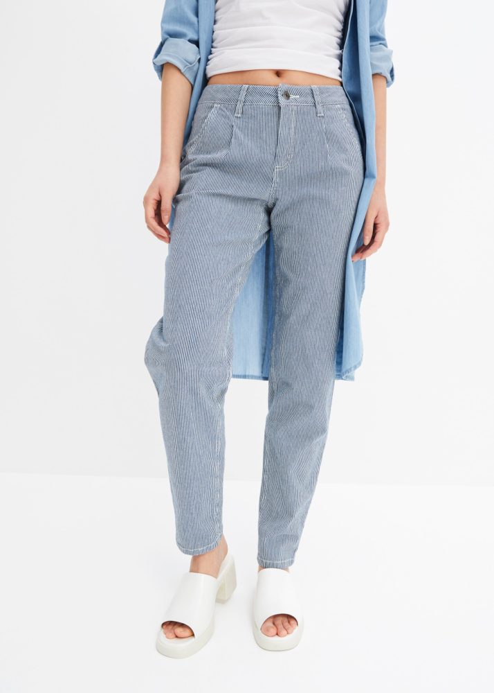 bonprix Loose-fit-Jeans Loose-Fit-Schnitt, mit Streifen-Design, in verschiedenen Grössen