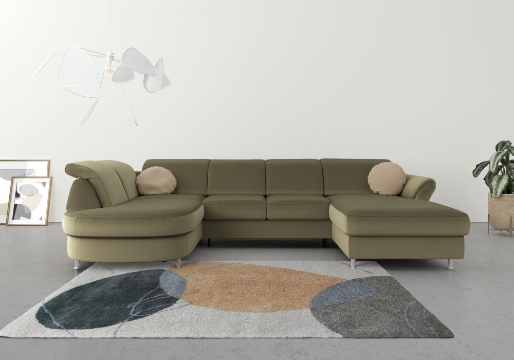sit&more Wohnlandschaft, wahlweise mit Bettfunktion, Bettkasten und Kopf- und Armteilverstellung