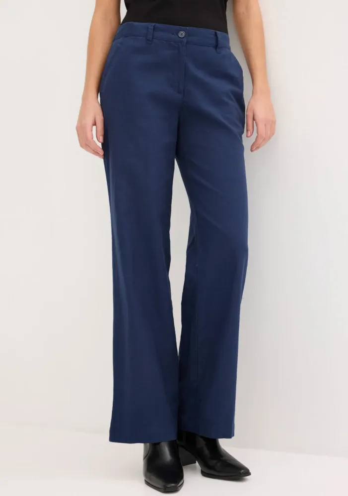bonprix Leinenhose aus Leinen-Baumwoll-Mix, Loose Fit, komfortable Leibhöhe