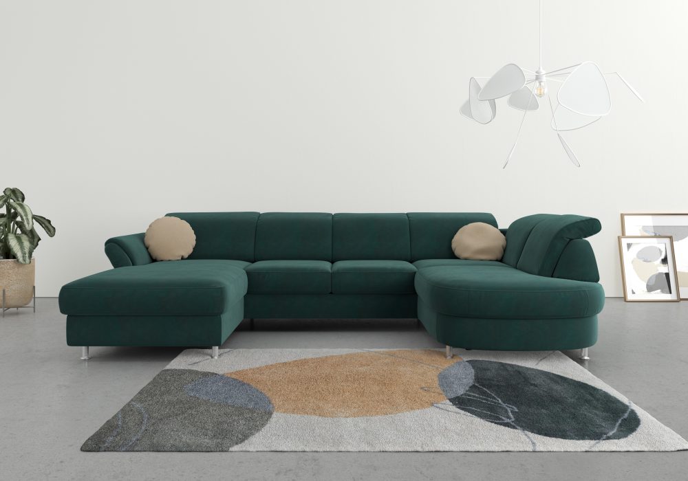sit&more Wohnlandschaft, wahlweise mit Bettfunktion, Bettkasten und Kopf- und Armteilverstellung