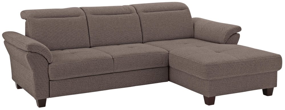 Premium collection by Home affaire Ecksofa »Solvei«, mit Recamierenabschluss und Sitztiefenverstellung. Wahlweise auch mit Kopfteilverstellung und Bettfunktion, Federkern