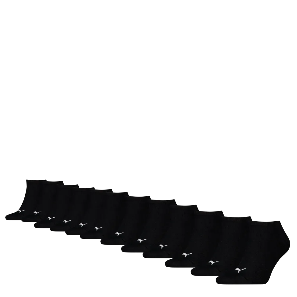 Puma - Socken  12er Pack Stretch-Sneaker Plain ECOM 12P, für Damen, Schwarz, Größe 39-42